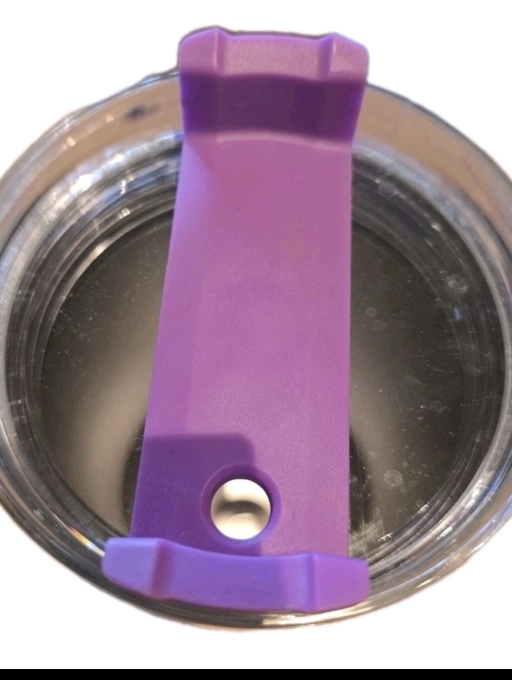 Purple 40oz Insulated Tumbler w Handle Personalized “Jen” Initial J Cup - Picture 3 of 11